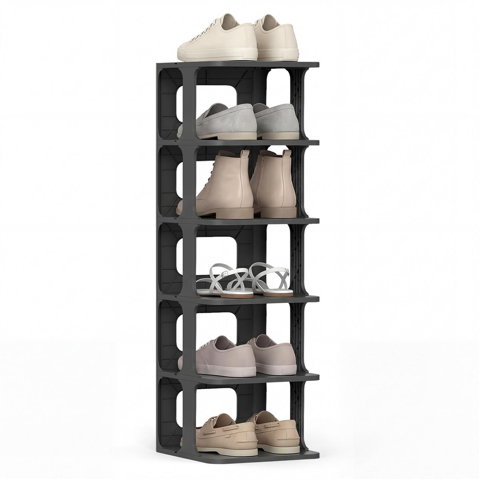 COSTWAY Schuhregal schmal, Schuhorganizer, freistehende