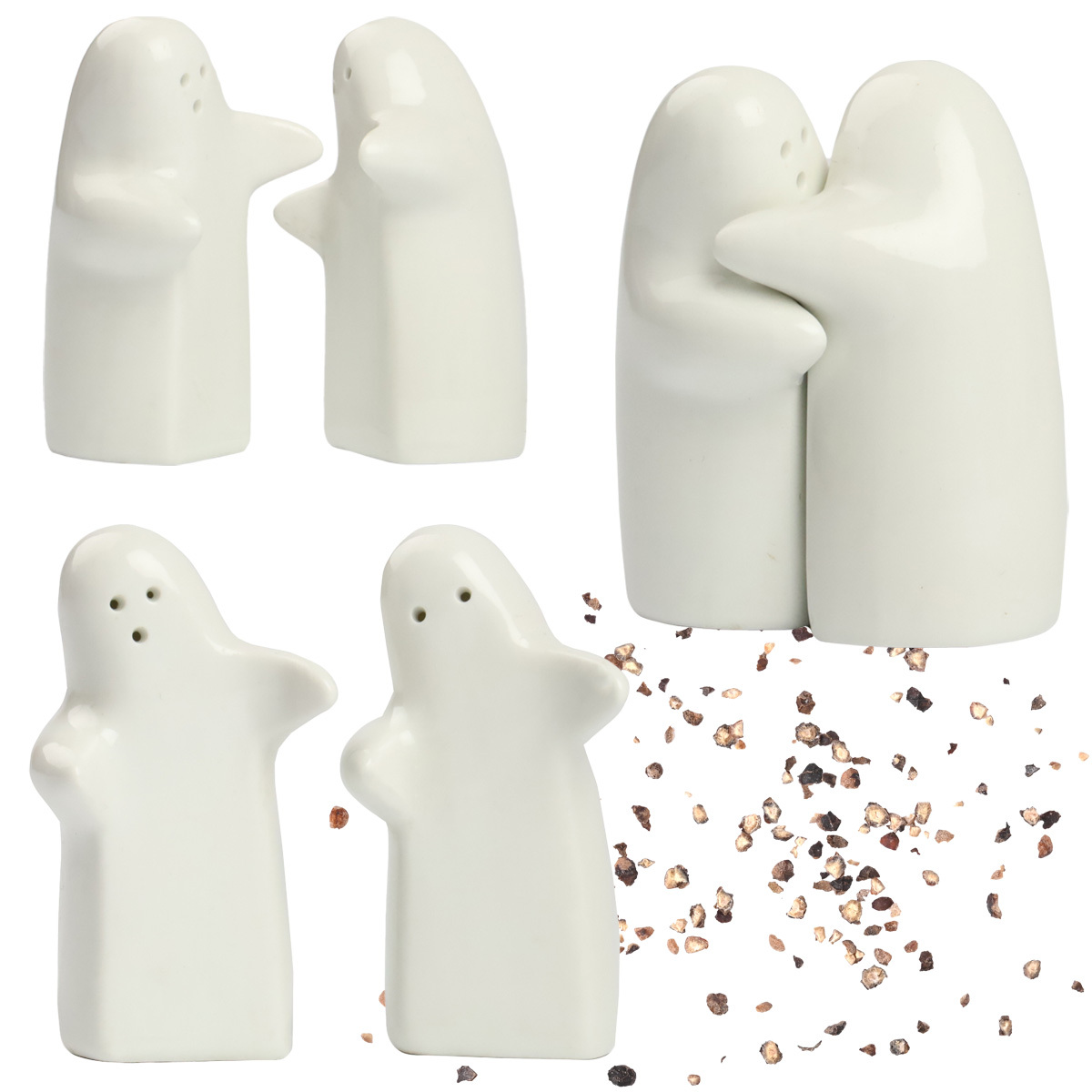 Set Saliera E Pepiera In Ceramica A Forma Di Baseball E Guanto – Magnetici, Dipinti A Mano, Regalo Originale - 3