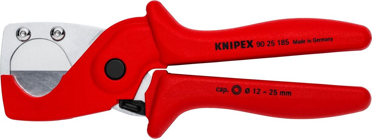 KNIPEX 90 25 185 SB Rohrschneider für Kunststoff-Verbundrohre aus zähem, glasfaserverstärktem Kunststoff 185 mm (SB-Karte/Blister) KNPX 90 25 185 SB