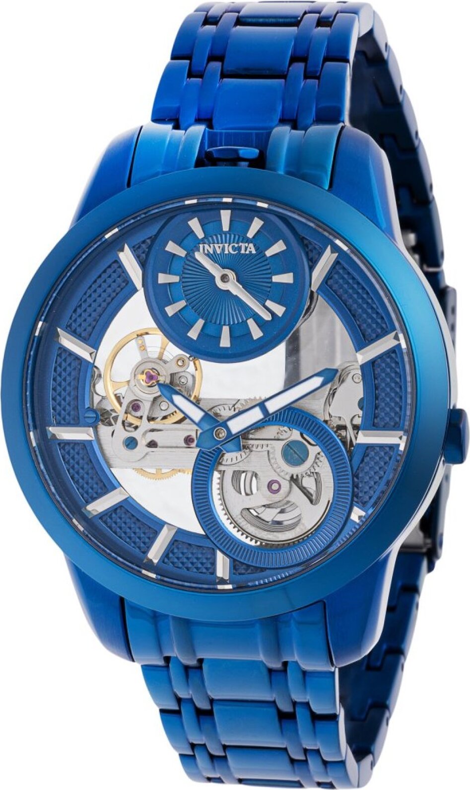 Invicta Objet D Art 44331 - Pánske Náramkové Hondiky - mechanický - Nerezová oceľ s strieborným ciferníkom - 43mm