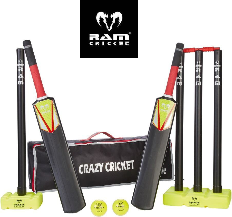 Kunststoff-Cricket-Set - Top-Marke RAM Cricket - Junior Kricket Crazy Cricket Set - Junior