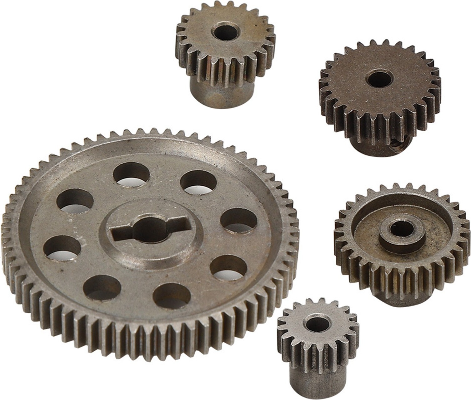 Cocosity Differential-Haupt-Metallstirnrad,Stahl-Differential-Haupt-Metallstirnrad,64T-Hauptzahnrad,5Stück-Hauptzahnrad,RC-Modell-Zahnrad-Zubehör