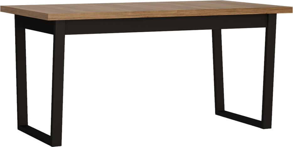 Esstisch ausziehbar 160-240 cm BRISTOL-129 in Catania Eiche Nb. mit schwarz, B/H/T ca. 160-240/78/90 cm