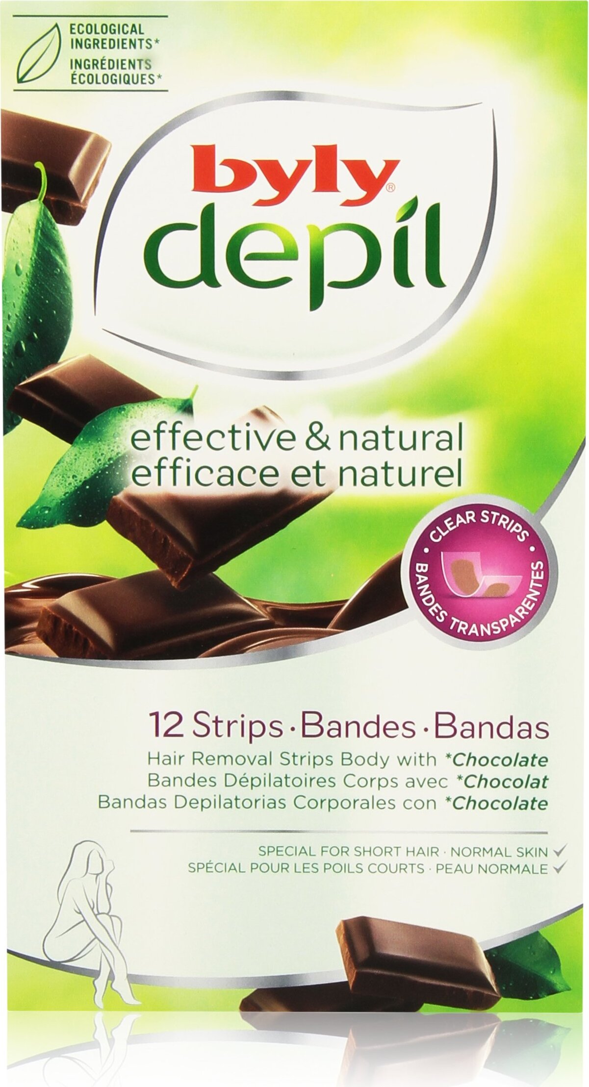 Byly Depil Chocolate Hair Removal Strips Body With Chocolate 12 Units