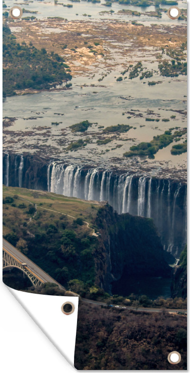 MuchoWow® 80x160 cm Outdoor-Poster Gartendeko Sichtschutz Garten Poster für den Garten Victoriafälle 133|349881584