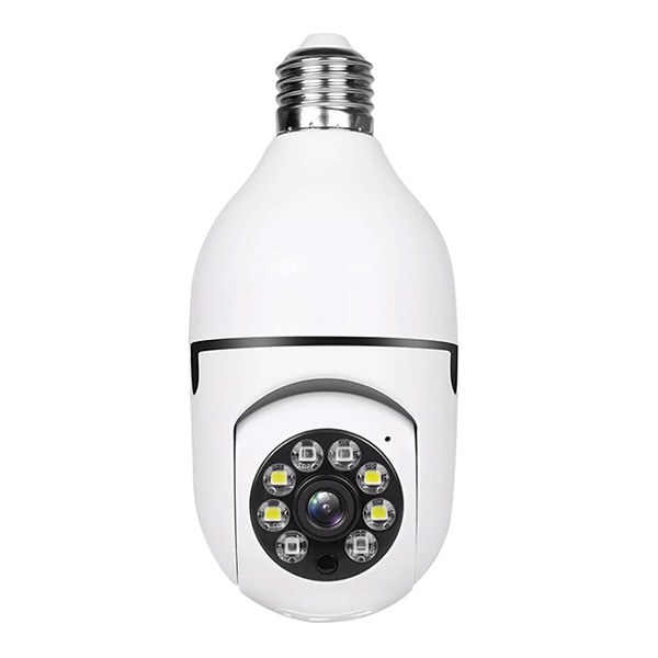 Bezdrôtová bezpečnostná kamera Bulby WiFi, vonkajšia alebo vnútorná, infračervený nočný režim, vstavaný mikrofón a reproduktor, Full HD, 360° – Bulby