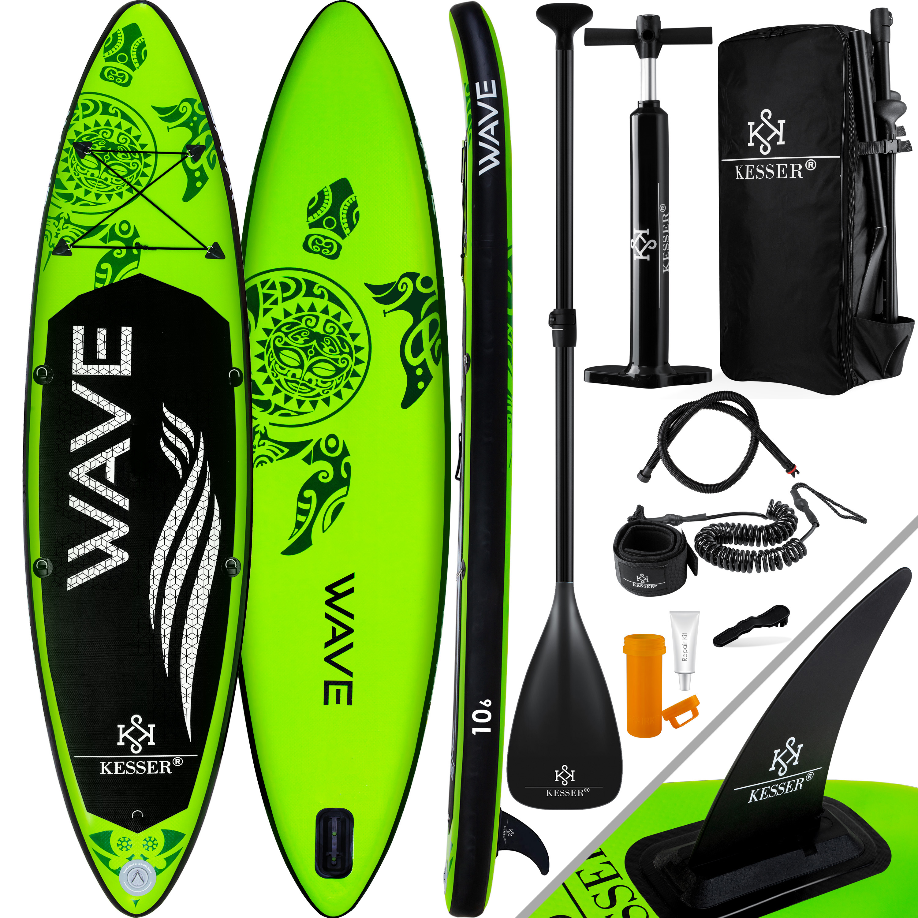 *B-WARE* Stand Up Paddle Surf Board Paddelboard SUP aufblasbar 305cm Set Pumpe 