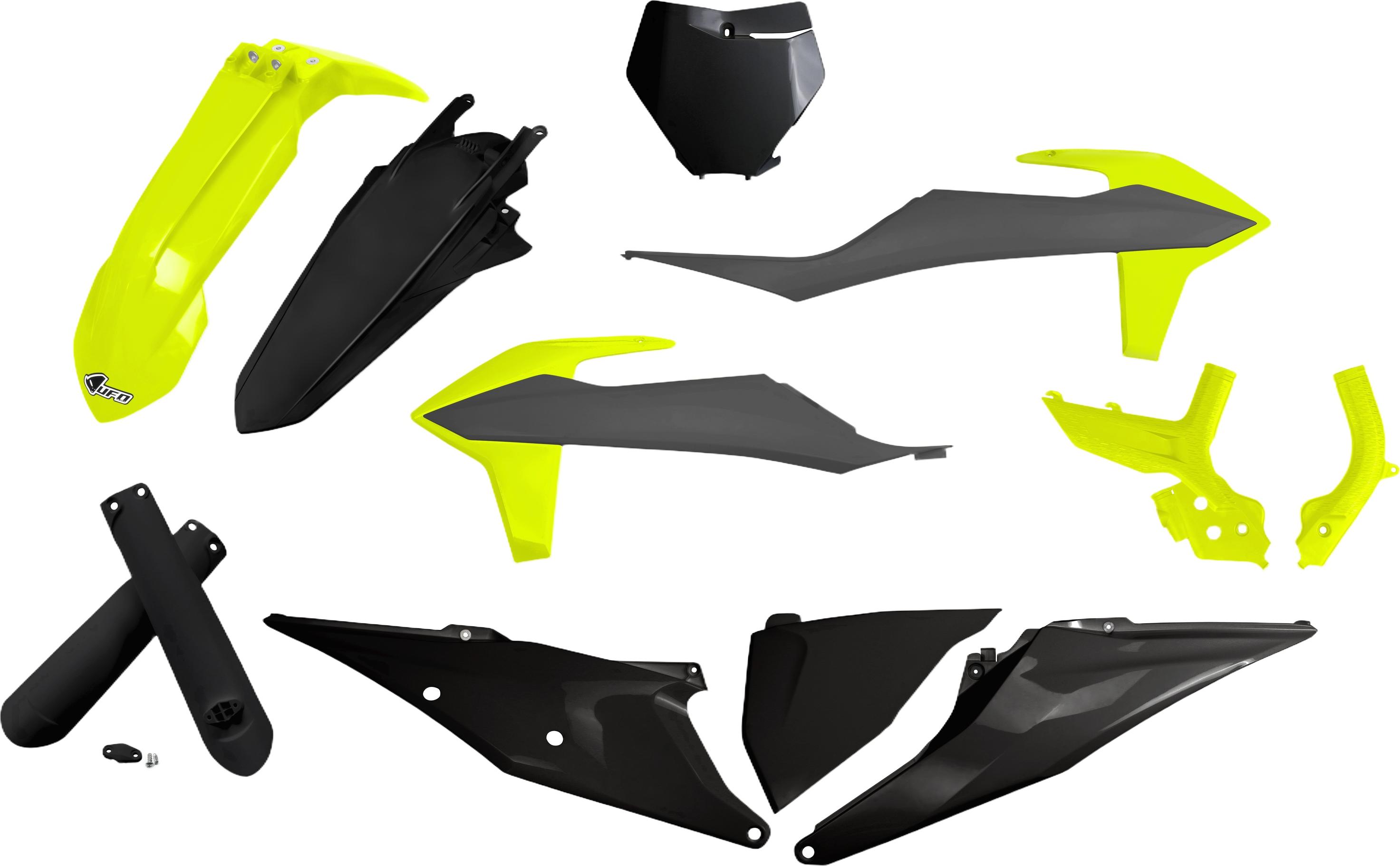 UFO Plastics Kit Schwarz/Grau/Neongelb - KTM 1103952