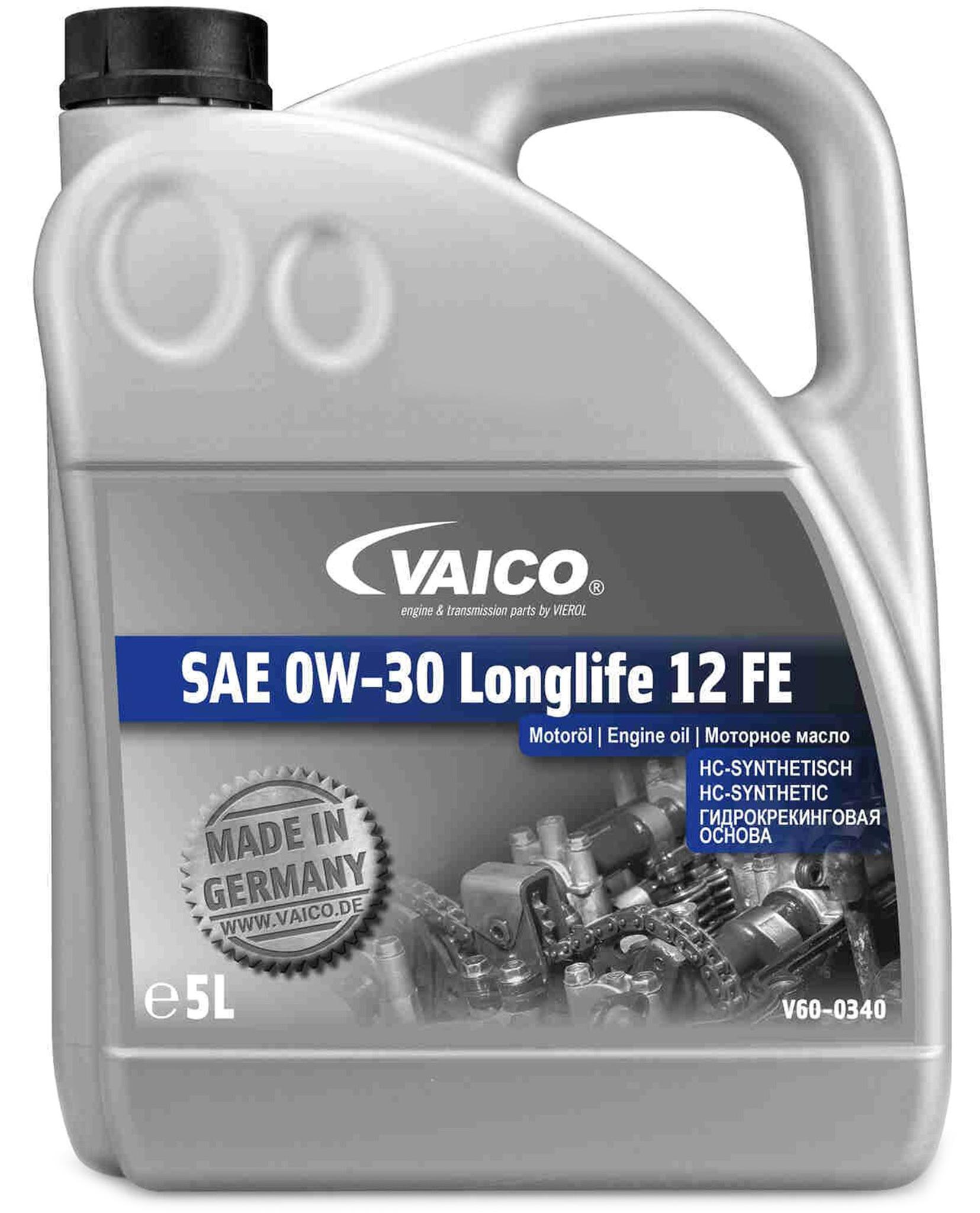 VAICO für 0W-30 5 Liter Motoröl Motorenöl Longlife-12 FE Öl V60-0340
