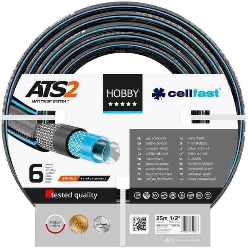 Cellfast Schlauch 3/4 Zoll 50m mit Anti-Twist-System, Lebensmittelgeeignet, 32 bar Berstdruck 16-221