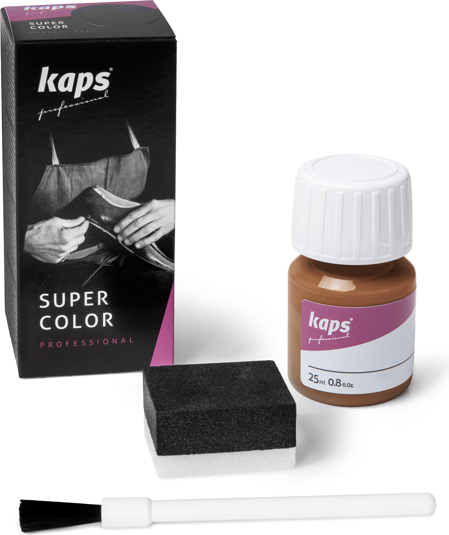 Farbe für Natur- und Kunstleder - Kaps Super Color 25 ml - Cognac (149#) 04_1_5020_149#_scolor_FBA