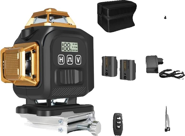 Laserová vodováha, 16 línií, dobre viditeľný zelený lúč, IE16Q2-H15