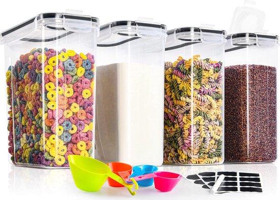 OEM 4 Luftdichte Plastikvorratsdosen mit Deckel für Küche und Haustiere 2026