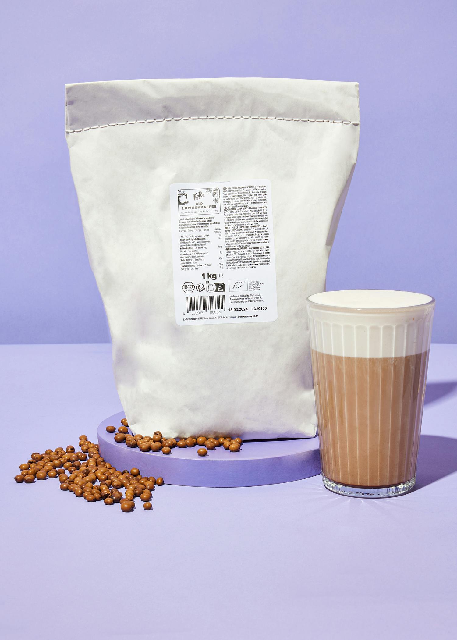 KoRo |Lupinenkaffee ganze Bohne 1 kg LUPI_006