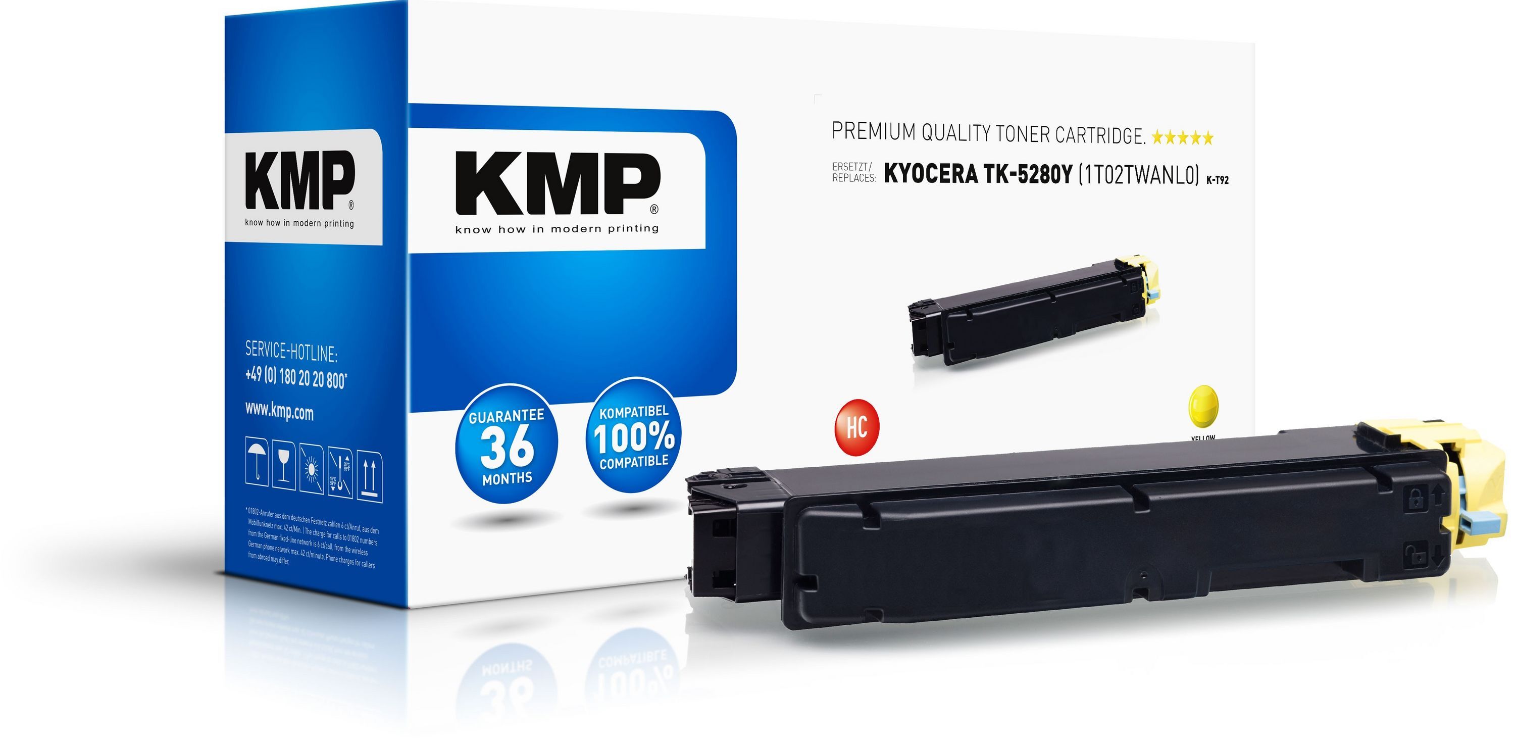 KMP K-T92 Toner yellow kompatibel mit Kyocera TK-5280 Y