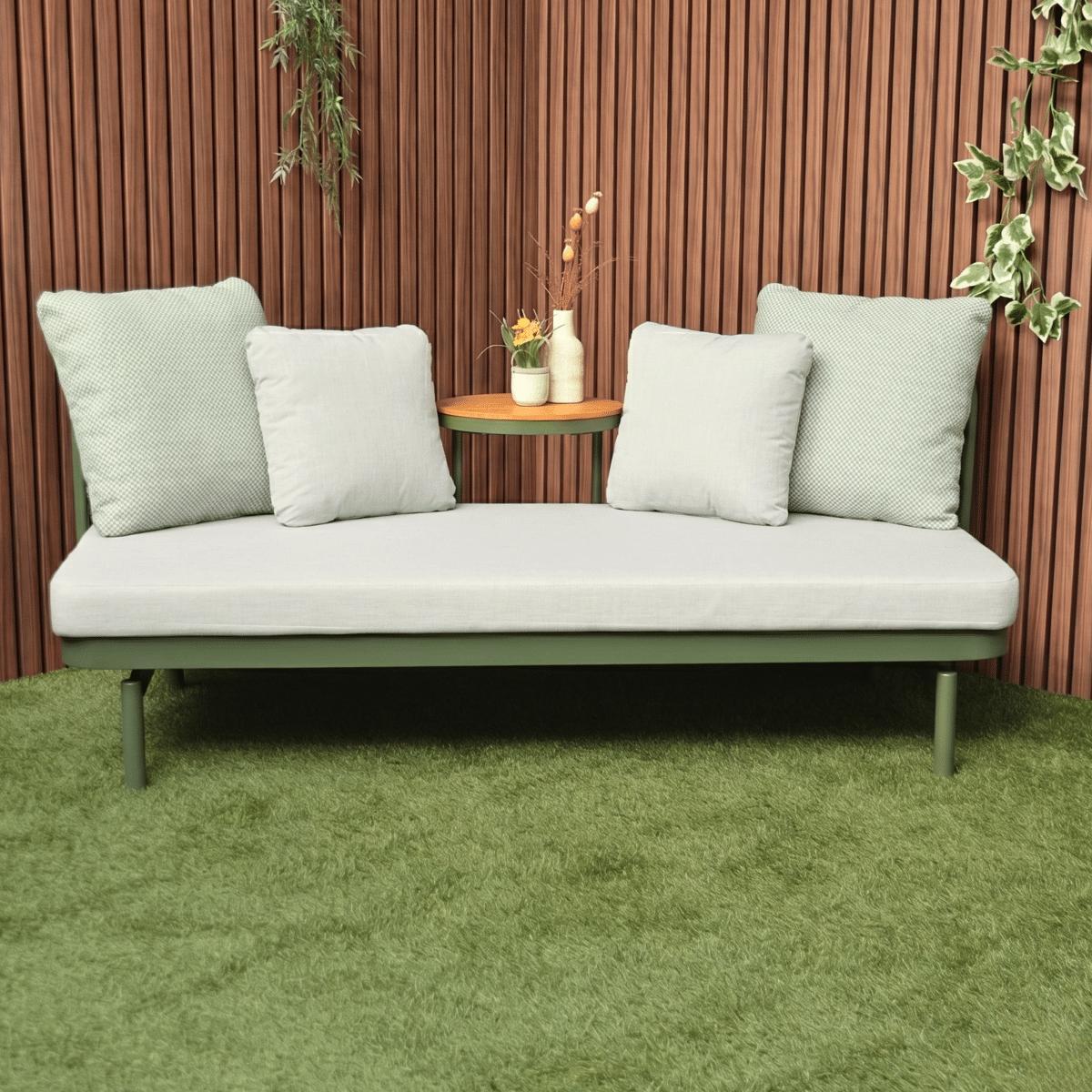 Gartenmöbelshop Verstellbares Relaxsofa Isabel Grün Gartenlounge – BK5100