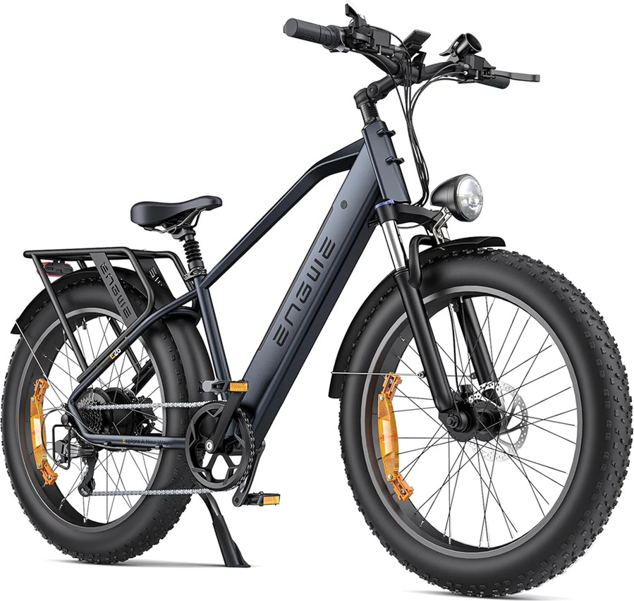 2024 ENGWE E26 26 palcový pánsky e-bike 48v Lithium 16Ah 250W dvojité odpruženie All-Terrain mestský elektrický bicykel pre páry. Pánsky model čierny