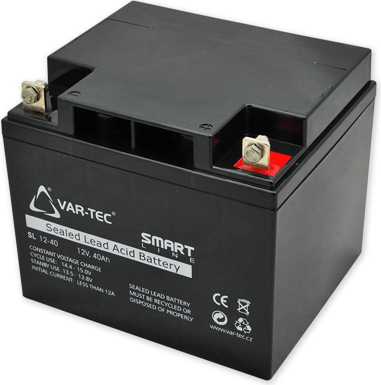 VAR-TEC Smart Line 12V/40Ah - Batterie SL12-40, Lebensdauer 3-5 Jahre