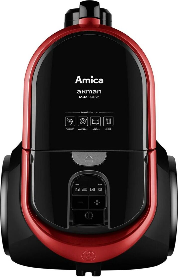 Aspirator fara sac Amica AKMAN VM 4012, 800 W, 1.5 l, afisaj LED, Negru