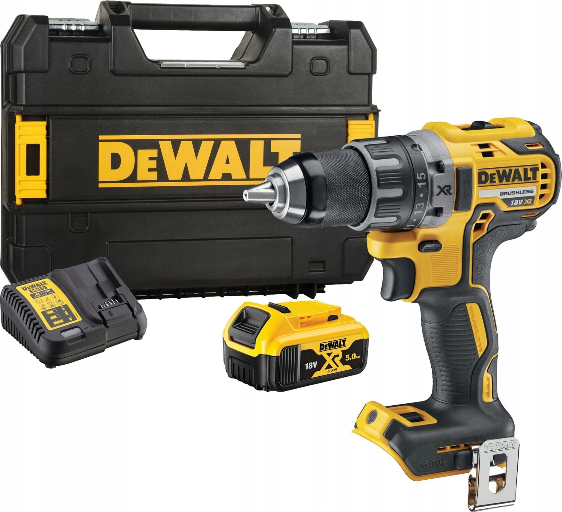 Dewalt 18V Xr Bezpríklepová Vŕtačka/Skrutkovač 70Nm Aku 5,0Ah + Nabíjačka