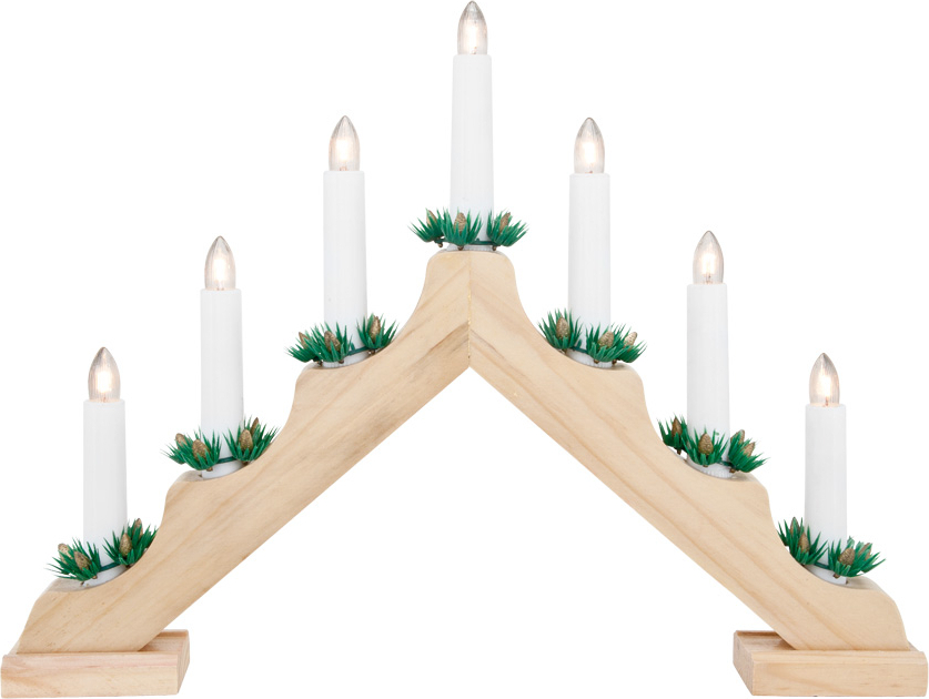 Merxx Leuchter, 7-flammig, Holz, natur, innen, mit nachgewiesener Holzherkunft, 85000-11