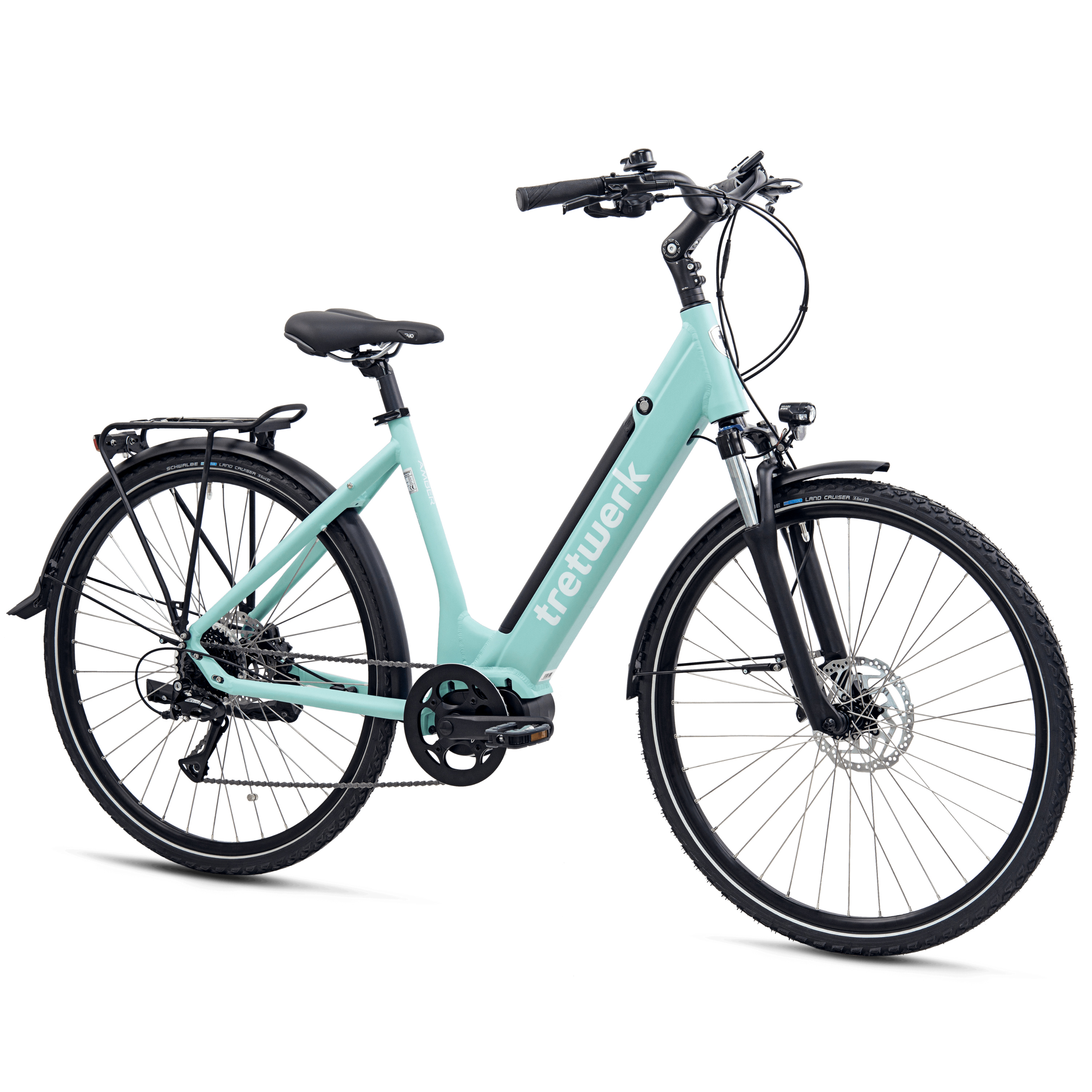 E-Bike Citybike Pedelec - Amber - Damen Elektrofahrrad 522Wh - 28 Zoll  light green
