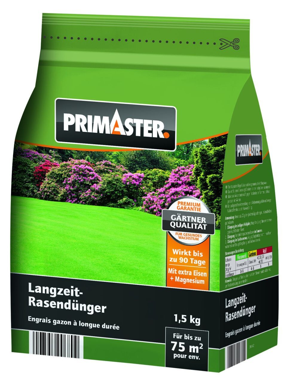 Primaster Rasendünger mit Langzeitwirkung 1,5 kg 314885