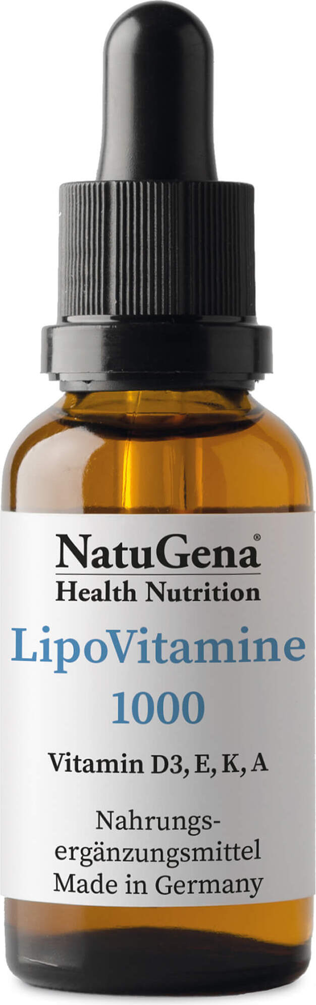 NatuGena GmbH NatuGena LipoVitamine 1000 | 15 ml | Vitamin D3, K2, E & A in MCT-Kokosnussl | hohe Bioverfgbarkeit | vegetarisch 16574140