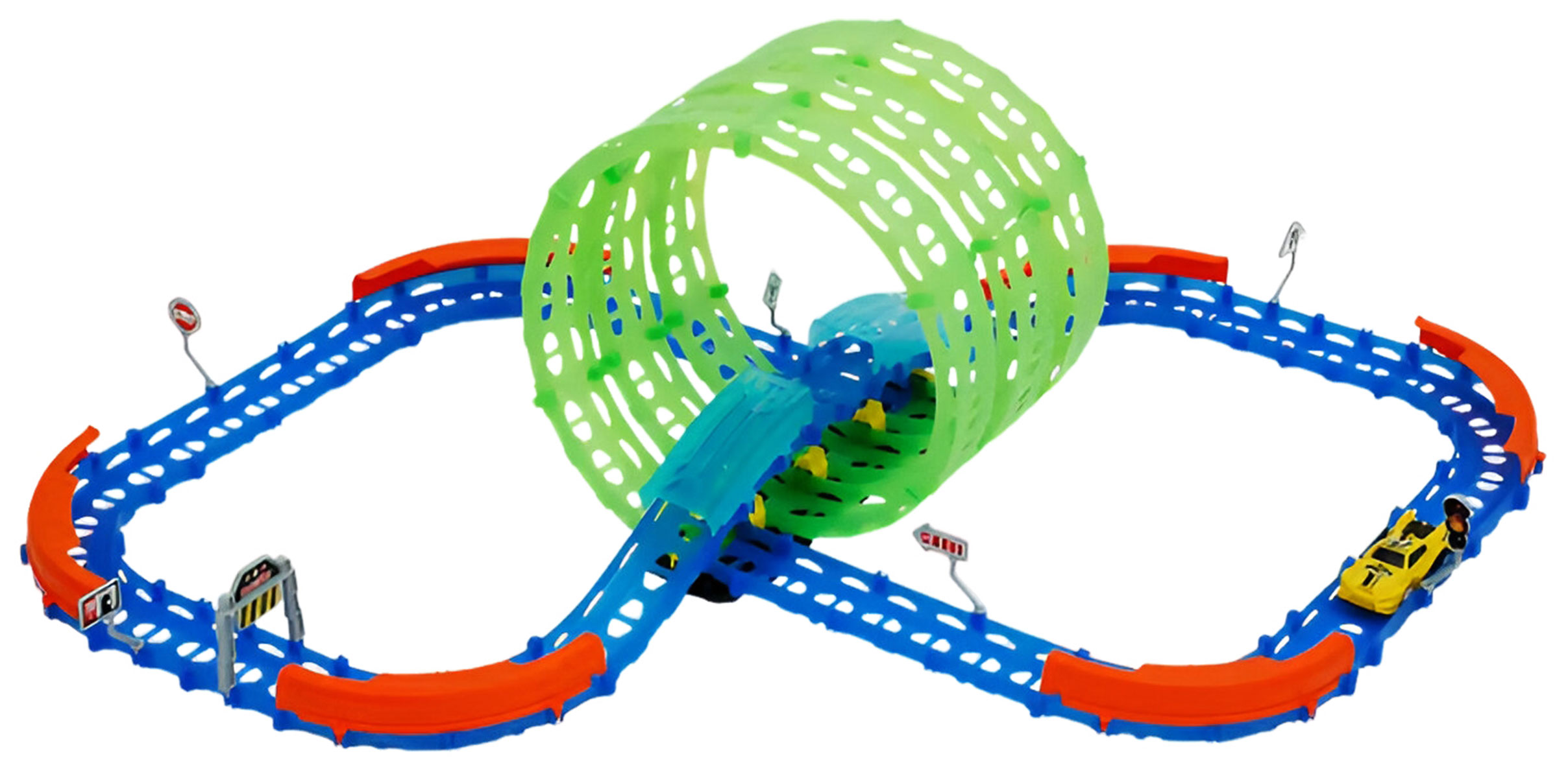 Piste De Voiture Lumineuse 138 Pièces Avec Voiture Glow In The Dark - Jeu De Course Magique Pour Enfants Dès 3 Ans