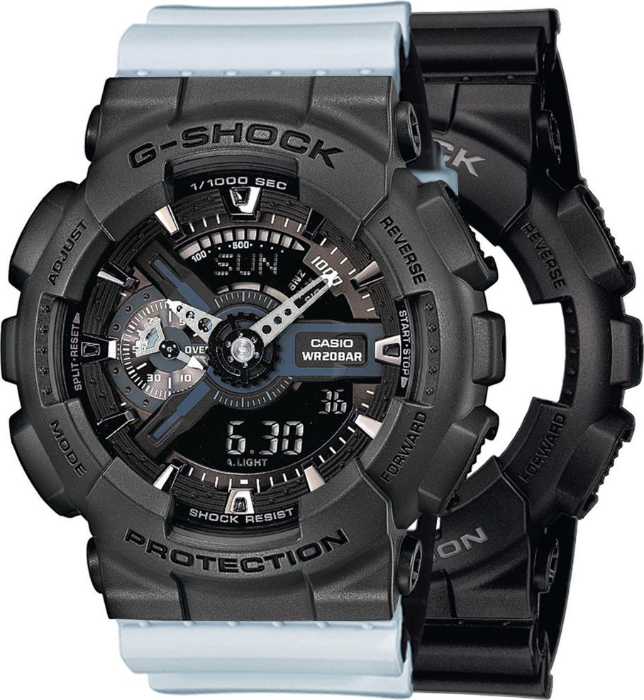 Casio G-Shock SET GA-110-1BER hodinky + BEZEL 10467795 + BAND 10527469 20BAR