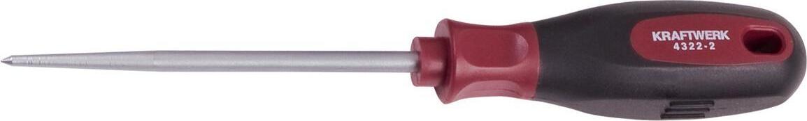 KRAFTWERK 4322-2, Kratzahle, Feine Spitze, Schwarz, Rot, 225 mm, 80 g, 90 g