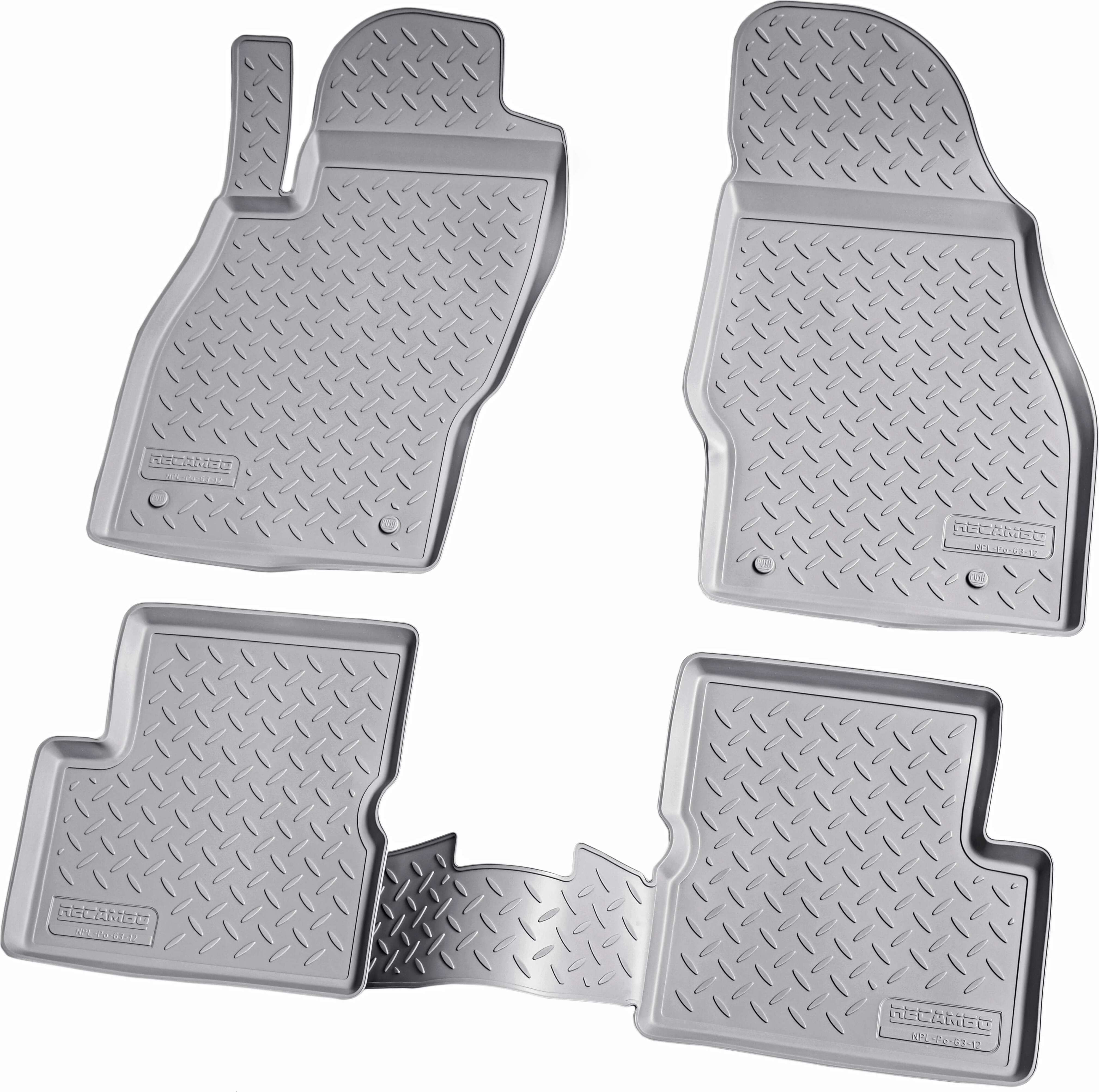 Jeu De 4 Tapis De Sol Caoutchouc 3D Pour Opel Corsa E 2015-2019 - Noir, Antidérapant