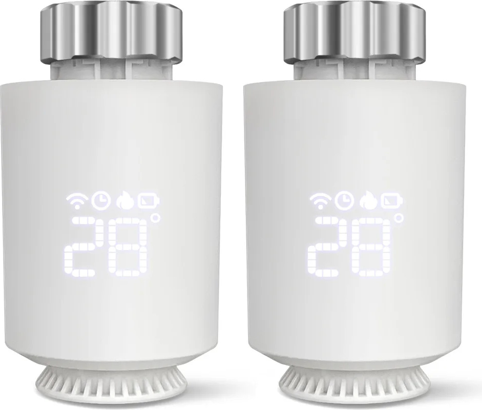 Tuya ZigBee termostat s radiátorovým pohonom, hlasové ovládanie, programovateľný plán, TRV06-2St