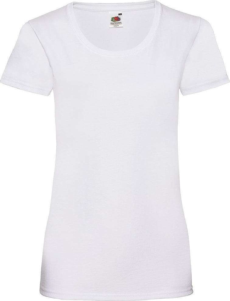 WEISSES Damen T-Shirt Baumwolle Luftig Fruit Of The Loom, XL
