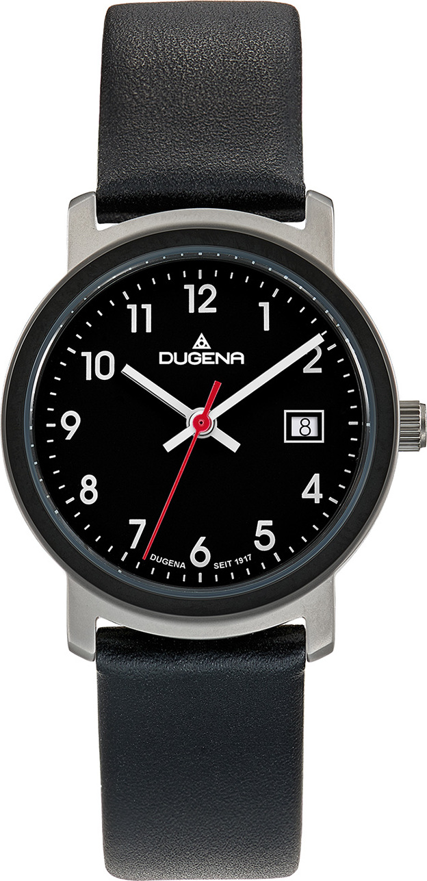 Dugena Damen Uhr 4460670 Nero mit Datumsanzeige