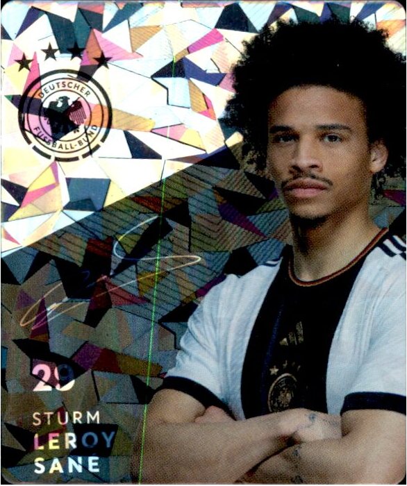 GLITZER Karte 29 - Leroy Sane - WM 2022 REWE 3310
