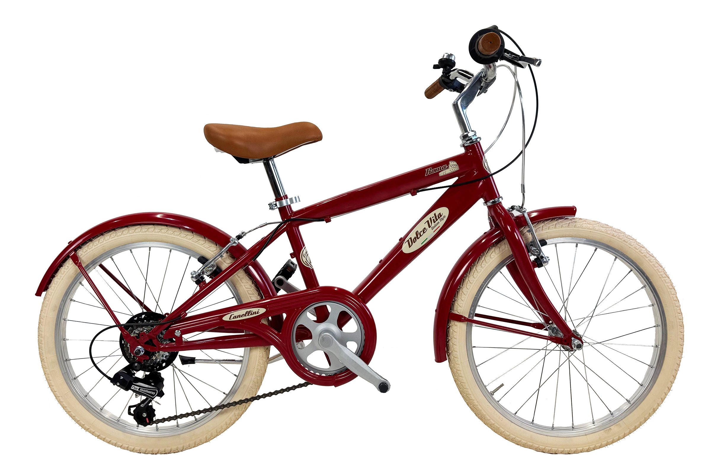 BICICLETTE CANELLINI Kinderfahrrad Dolce Vita by Canellini ROMA 20" 6V - Rot