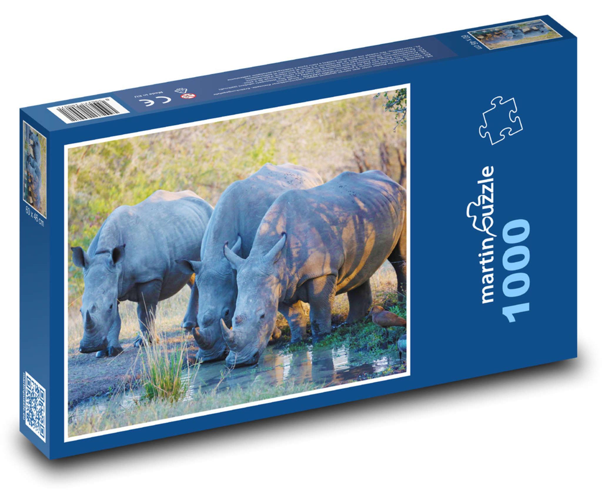 MCprint martinpuzzle - Puzzle 1000 Teile - Nashorn - Nashörner, Tiere