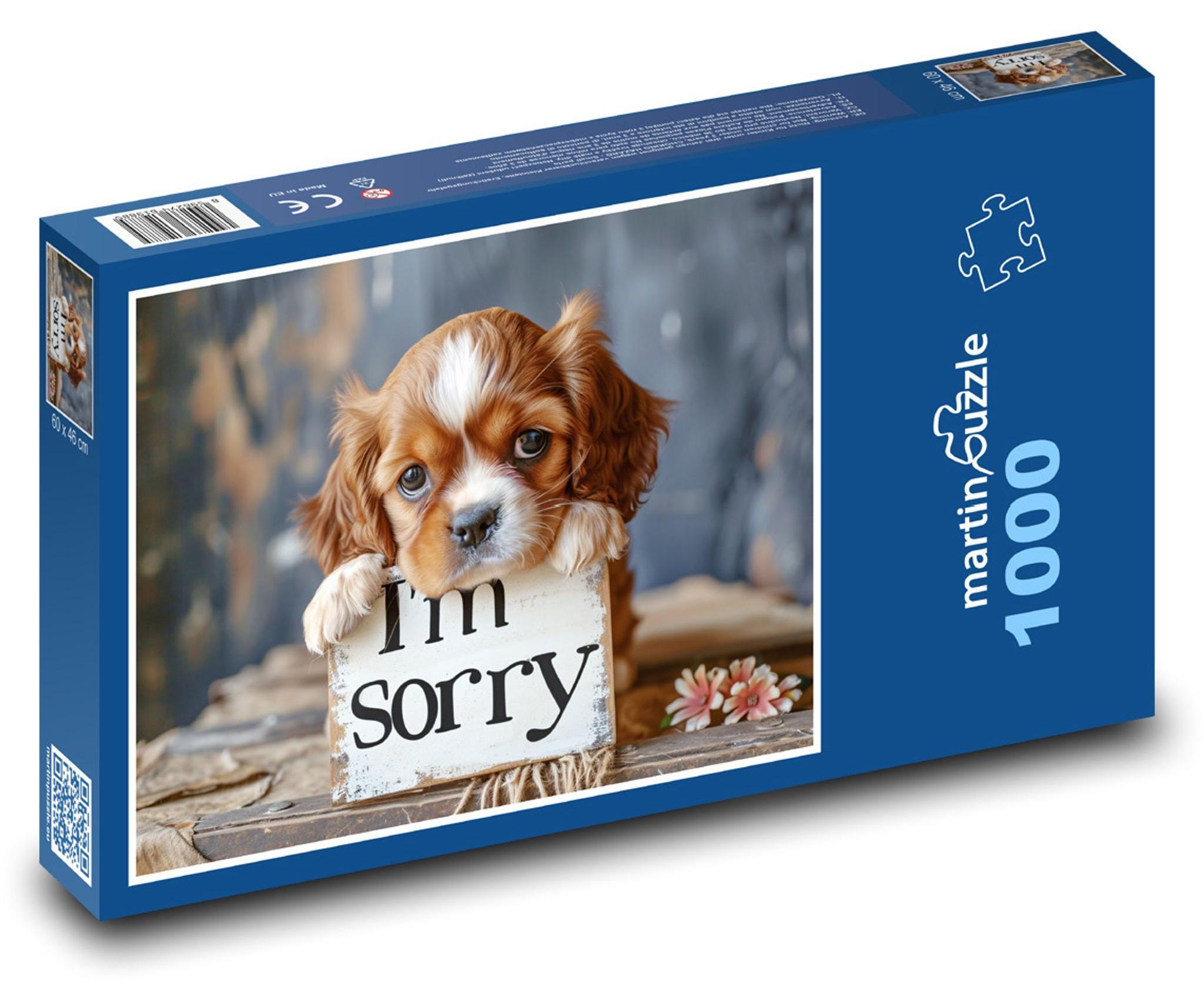 MCprint Puzzle 1000 Hund mit Entschuldigung - martinpuzzle