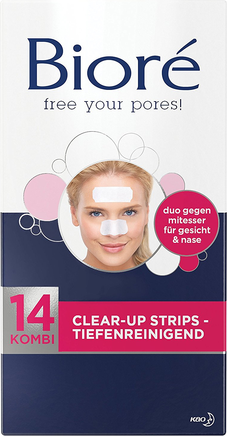 Biore Deep Cleansing Clear-up Strips 14 Strips - Face and Nose - Remove Blackheads and Impurities - All Skin Types 344423