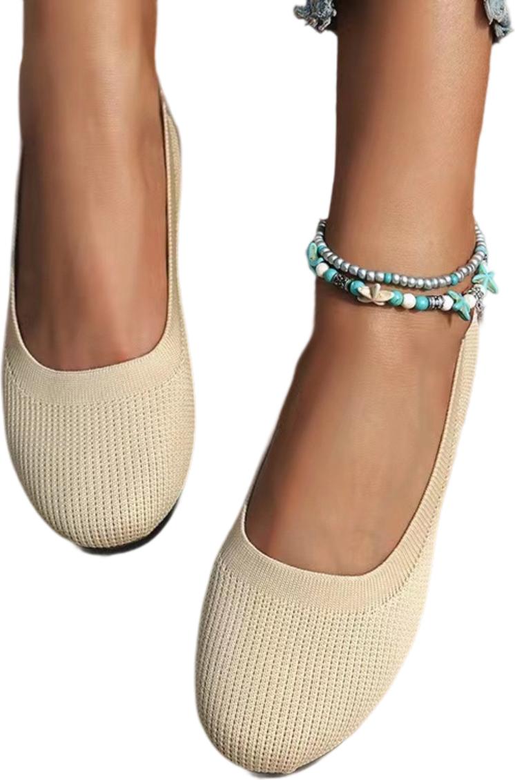 Jormftte Frühling und Herbst einlagige Schuhe Mesh runde Spitze flache lässige einfarbige einlagige Schuhe in Übergröße Damen einlagige Damenschuhe KAU-HT-LR-CPK-PH-20250911-2