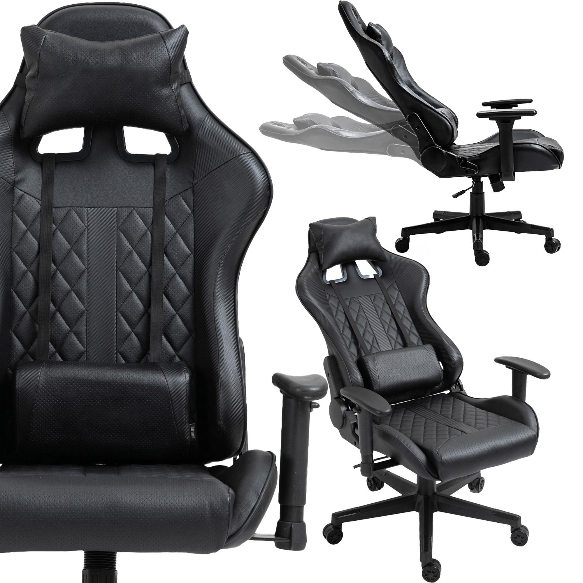 Herná stolička kancelárska stolička VIKING BLACK stolová stolička otočná ergonomická