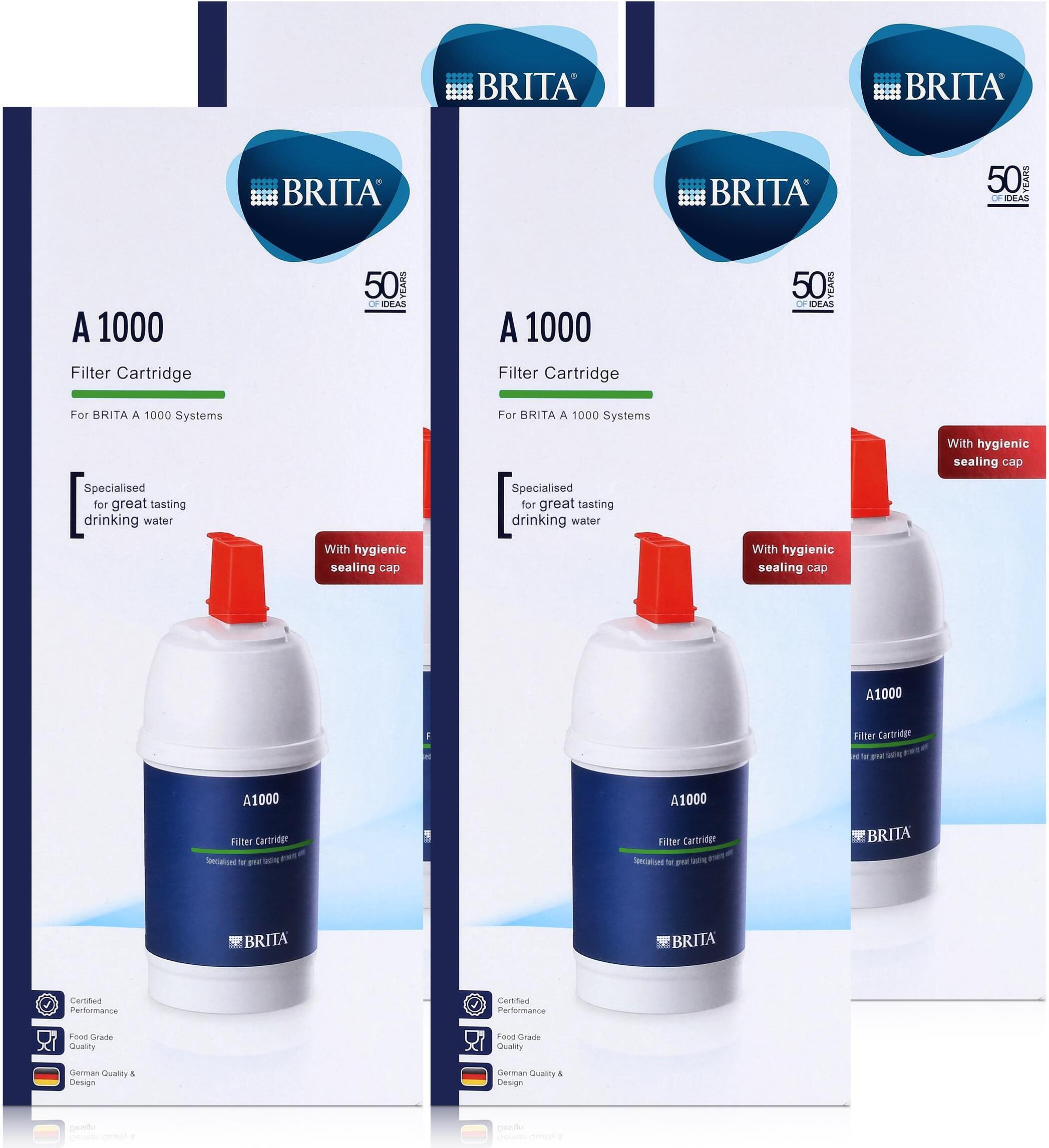 BRITA Filterkartusche A1000 Schützt Haushaltsgeräte vor Verkalkung (4er Pack)
