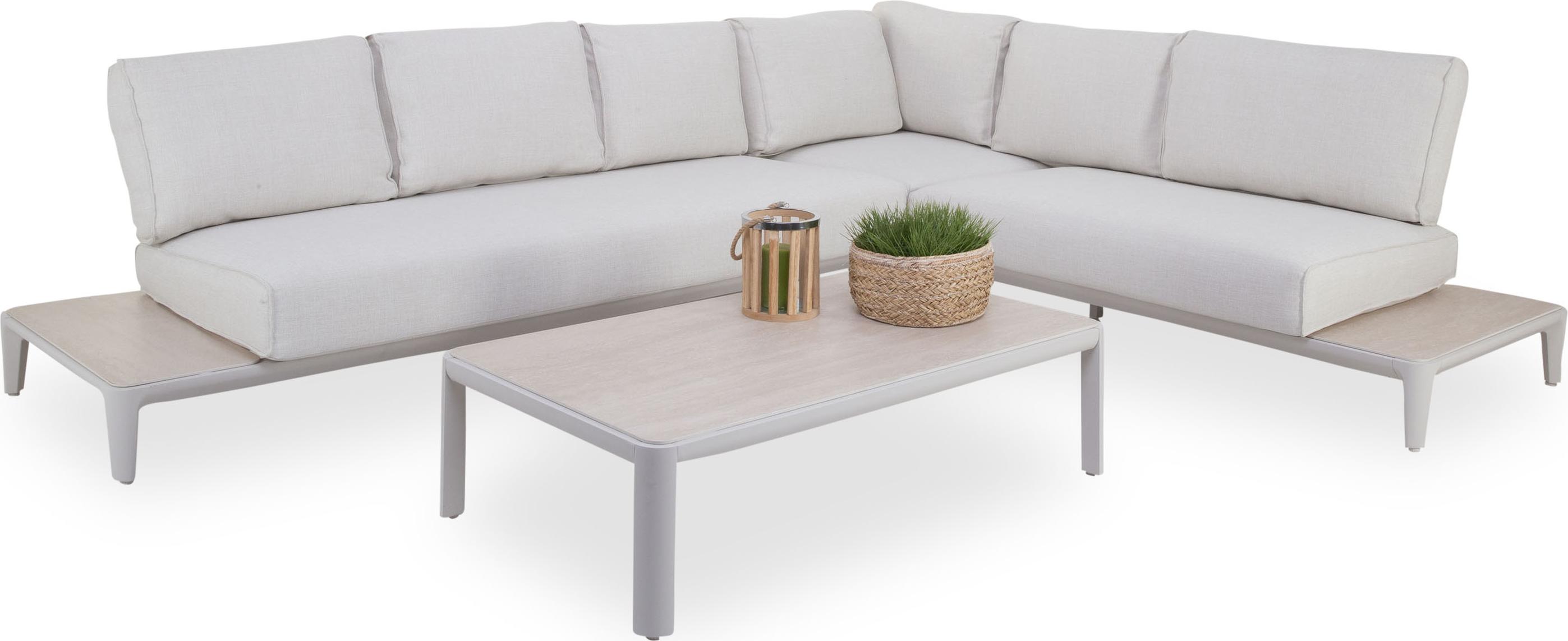 casa NOVA Lounge-Set ELEGANCE 3-tlg. beige Gartenset Loungemöbel 782577