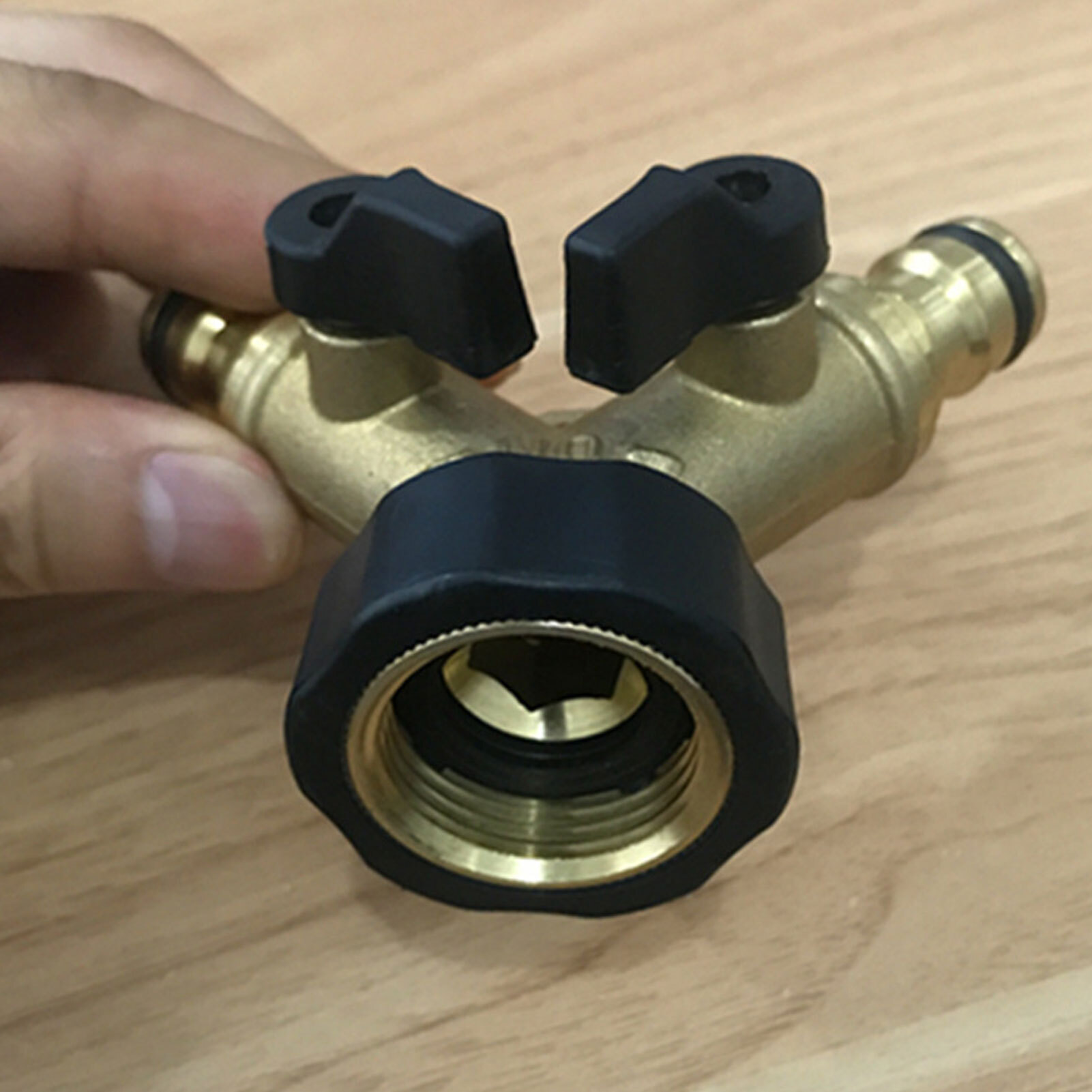 Roadoor 1/2 Zoll Messinggartenschlauch Wasserhahn Splitter-Wasseranschluss Y-Typ-Kugelventil 2425570