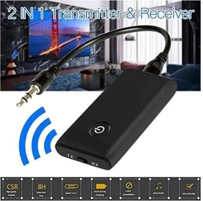 Mmgoqqt Bluetooth-Sender und -Empfänger – Bluetooth 5.0 – 3,5-mm-Klinkenstecker – 300 mAh Kau-LA-25126-181