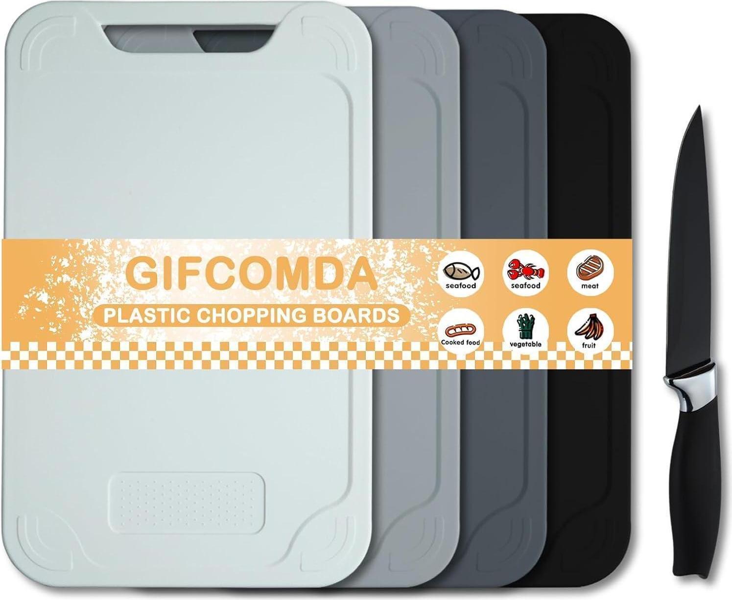 Sonstige Kunststoff Schneidebrett Set mit Universalmesser und DIY-Aufkleber, antibakteriell, spülmaschinenfest