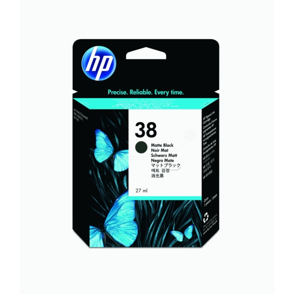 HP 38 - C9412A - Inktcartridge / Mat Zwart (27 ml) (UIT ASSORTIMENT)