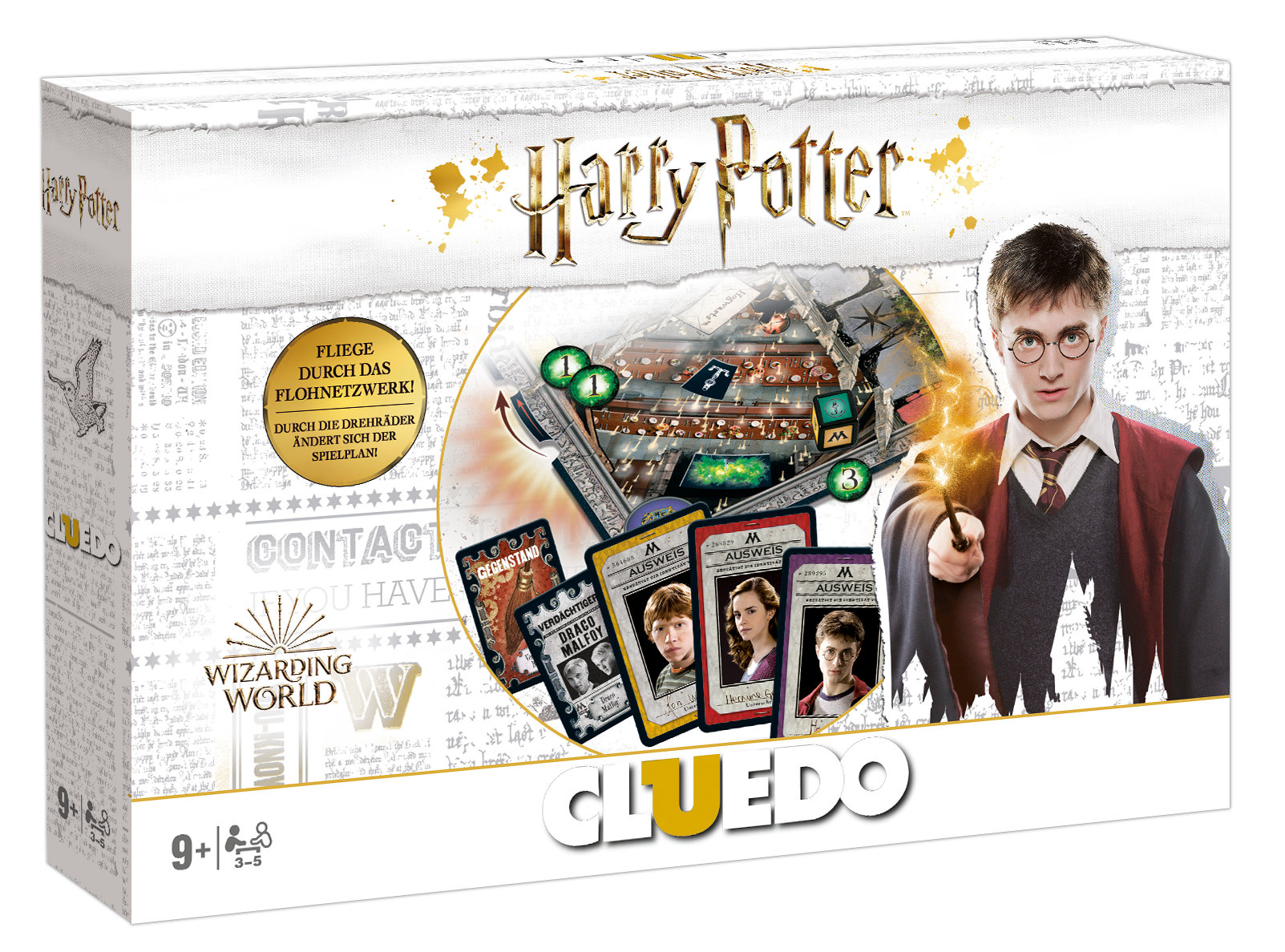 Cluedo Detektiv Notes-Harry Potter Spiel 50 doppelseitige Blätter-a6 Größe 