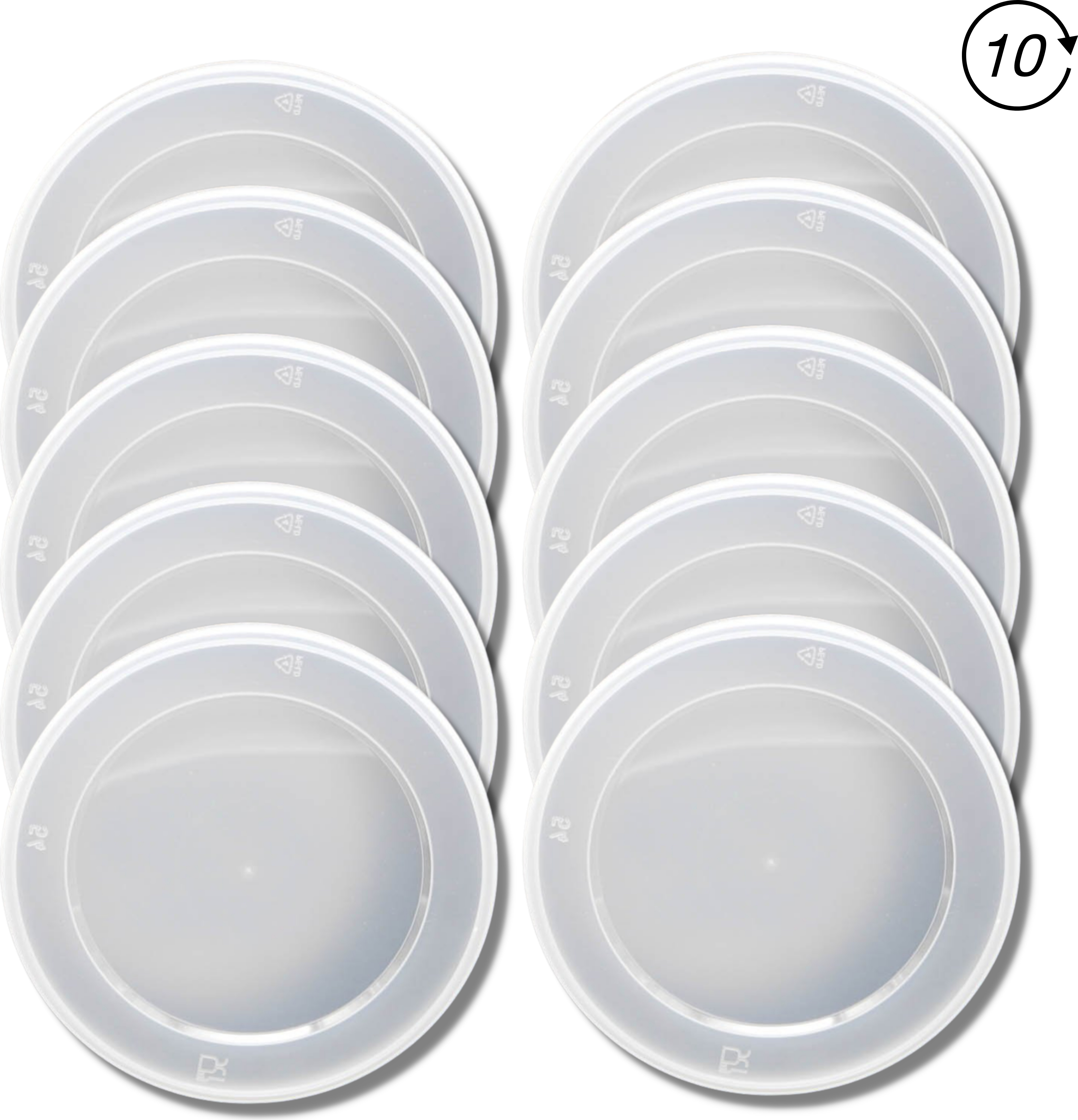 NURFUERDICH 10er Pack wiederverwendbar 100mm Frischhaltedeckel Durchmesser für kleine Konservendosen aller Art!!!